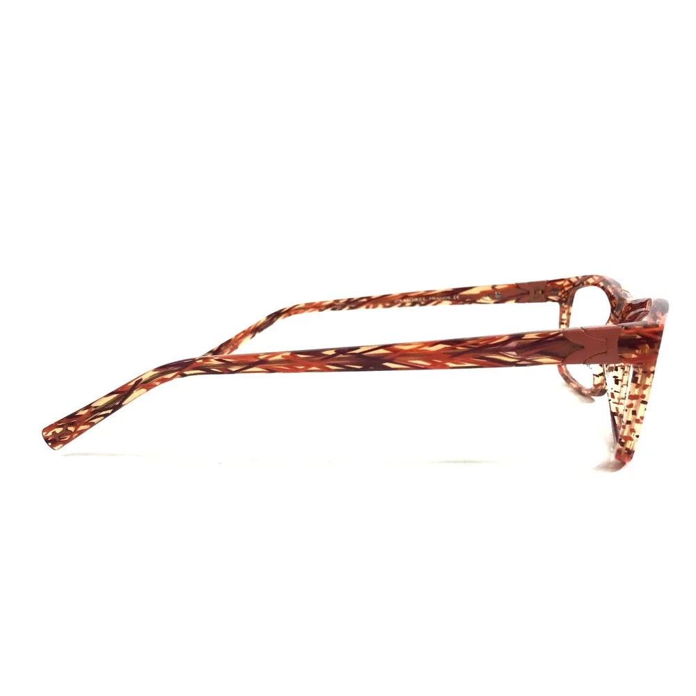 Koali Eyeglasses Frames 7665K OP014 Brown Red Rectangle Full Rim 53-15-135